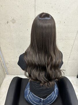 シェノン 近鉄奈良店(CHAINON) ブリーチなしWケアカラー×チャコールグレージュ