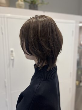 シュク 高円寺(SYUK) ボブウルフ/グレージュ/艶カラー/髪質改善【SYUK 高円寺 中野】