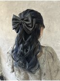 リボンハーフアップ/ヘアセット