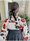 卒業式シニヨンアレンジ♪