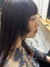 前髪 , 顔まわりカット＋3stepトリートメント