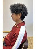 【ツイストスパイラルパーマ】黒髪 ウルフマッシュ