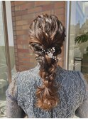 ヘアセット/ヘアアレンジ/編み下ろし/シニヨン/カチモリヘア