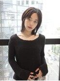 【赤津美奈】ボブレイヤー　前髪なし　ダークブラウン