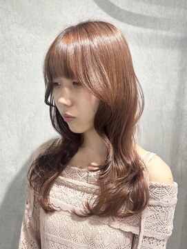 ラック(LUCK) ピンクベージュ/船橋/くすみベージュ/細めハイライト