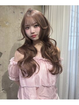 ボタン 熊本(VOTAN) レイヤーカット/フォワード巻き/ミルクティーベージュ