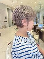 アース 栄店(HAIR&MAKE EARTH) earthショートレイヤーボブミルクティー丸みショートボブ