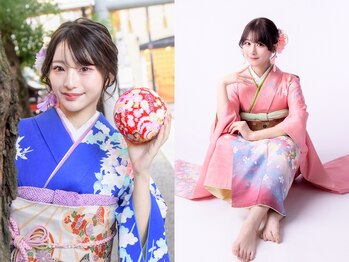 スタジオノールス(hairmake & photo STUDIO NORLUSS)の写真/【浴衣レンタルも♪】浴衣の着付け・振袖・留袖・袴…着物なら何でもお任せ！