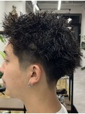 MEN'S HAIR/ブルーブラック/フェザーパーマ/錦糸町