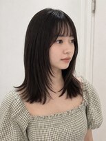 トリッカ シブヤ(TRICCA SHIBUYA)&nbsp;ミディアムレイヤー/くびれレイヤー/オリーブベージュ/艶髪