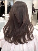 レイヤーカットシースルーバング韓国ヘアザクザクレイヤー