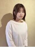 【こなれ感UP】外はねボブ×透明感カラー