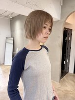 ローレン(LOREN)&nbsp;ボブ/ヘイリーボブ/レイヤーカット/小顔/ベージュ/髪質改善/前髪