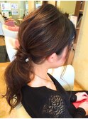 崩しポニーテール