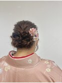 【BelleCoupes】編み込みまとめ髪着物ヘア 卒業式ヘア大阪天王寺