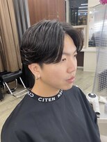 クレス 武蔵浦和店&nbsp;韓国風カルマパーマセンターパートツーブロックメンズパーマ