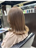 ブリーチ1回～ミルクティーベージュ【銀座/髪質改善】
