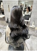 20代30代大人かわいい/ロングヘア/アッシュグレー/ダークグレー
