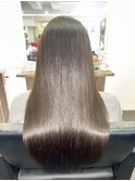 髪質改善　髪質改善カラー　アッシュブラウン　艶感ストレート