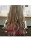 ダブルカラー/インナーカラー/フェミニンロング/イメチェン/美髪