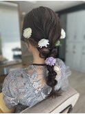 編み下ろしで可愛いアレンジ
