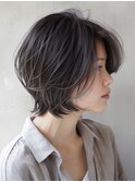 ★暗めカラーグランマッシュフェイスフレーミングデザインカラー