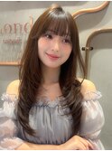 ■ミニウルフレイヤーカット顔周り前髪韓国ミディアムロング9