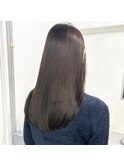 ブリーチなしのこっくりココアブラウンカラー