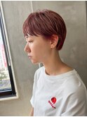ベリーショート　ピクシーショート　オレンジベージュ