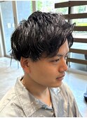 スペインカール/スパイキーショート/ブルーブラック/北堀江