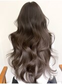 大人可愛いボブ前髪ピンクベージュハイライトオージュア【錦糸町