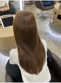 透明感カラー+髪質改善酸性ストレート