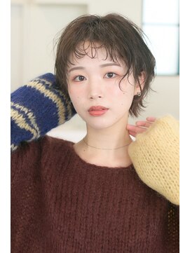 アンバー 池袋(amber) マッシュショート/ウェーブヘア/シースルーバング【池袋】