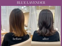 ★ブルーラベンダー★[エレノア渋谷/ケアカラー/髪質改善トリートメント/縮毛矯正/ヘッドスパ/レイヤー]