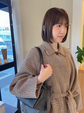 フレイムス ヘアアンドリラックス 吉川店(Frames hair&relax) まとまる艶ボブとマロンベージュ