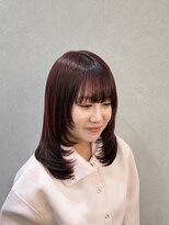 サロンドクオリア(Salon de Qualia)&nbsp;ブリーチ無しカラー/ワインレッド/フェイスレイヤー/S
