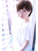大人かわいいモーブカラー小顔ショートボブ【Cloud zero】