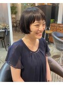 前上がりな可愛いボブ