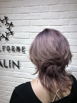 ヘア スパ ビューティー エールフォルム(HAIR SPA BEAUTY YELLFORME) ラベンダーグレージュ×ウルフカット