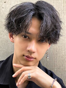 ラフィスヘアーロン 立川店(La fith hair rond) センターパート×ウェーブマッシュ