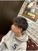 スパイラルパーマ/束感ショート/マッシュ<理容室>[メンズ/パーマ