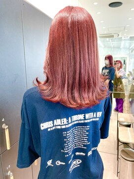 ロンドシエル 横浜(Lond ciel) ブリーチなしダブルカラー/レッドブラウン/暖色カラー