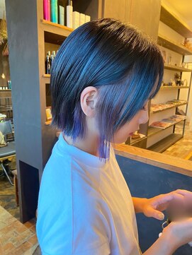 ベランダ(veranda) フラットボブ・インナー,エンドカラー