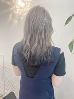 ギグスダブル 栄久屋大通店(gigs double)&nbsp;ケアブリーチ/デザインカラー/シルバー×ブルー