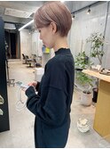ハイトーンベージュ/マッシュショート【肥後橋】