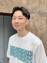 ヘアースペースブルーム プリュス 石橋店(HAIR SPACE BLOOM plus)&nbsp;石橋阪大前/メンズパーマ/センターパート/ゆるふわパーマ