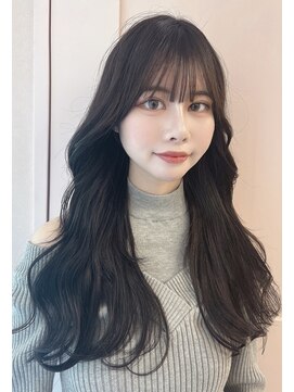 モアナ バイ ラナ 甚目寺店(MoanA BY LANA) 韓国風/透明感カラー/オリーブベージュ/ぱっつん前髪/小顔カット