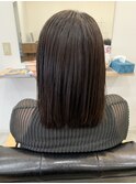 ツヤ髪ストレート髪質改善＊結べる長めボブ地毛風カラー