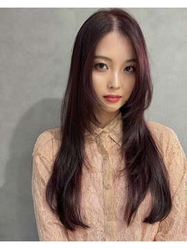 ルアナ 梅田店(Luana) 【 MIRAI 】 ボルドーカラー× ナチュラルレイヤー