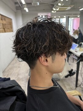 アジールヘア 所沢プロペ通り店(agir hair) スパイラルパーマセンターパートダークアッシュ所沢韓国
